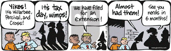 JumpStart on Monday April 15, 2019 Comic Strip