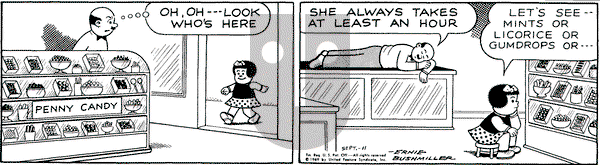 Nancy on Thursday September 11, 1969 Comic Strip