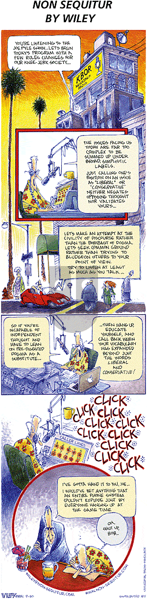 Non Sequitur on Sunday September 30, 2001 Comic Strip