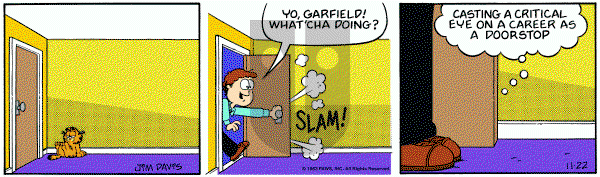 Garfield on Tuesday November 22, 1983 Comic Strip