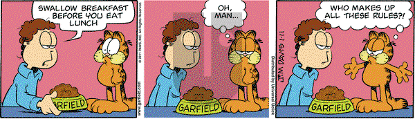 Garfield on Tuesday January 11, 2011 Comic Strip