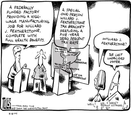 Tom Toles on Sunday August 8, 2004 Comic Strip