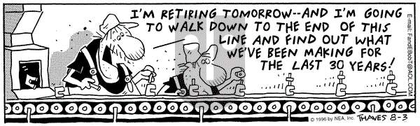 Frank and Ernest on Saturday August 3, 1996 Comic Strip