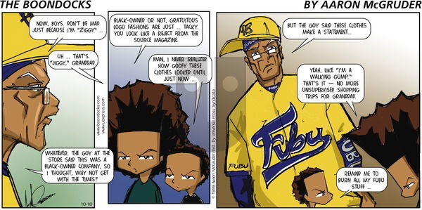 The Boondocks on Sunday October 10, 1999 Comic Strip