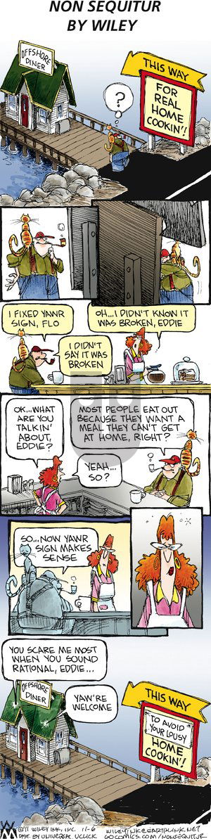Non Sequitur on Sunday November 6, 2011 Comic Strip