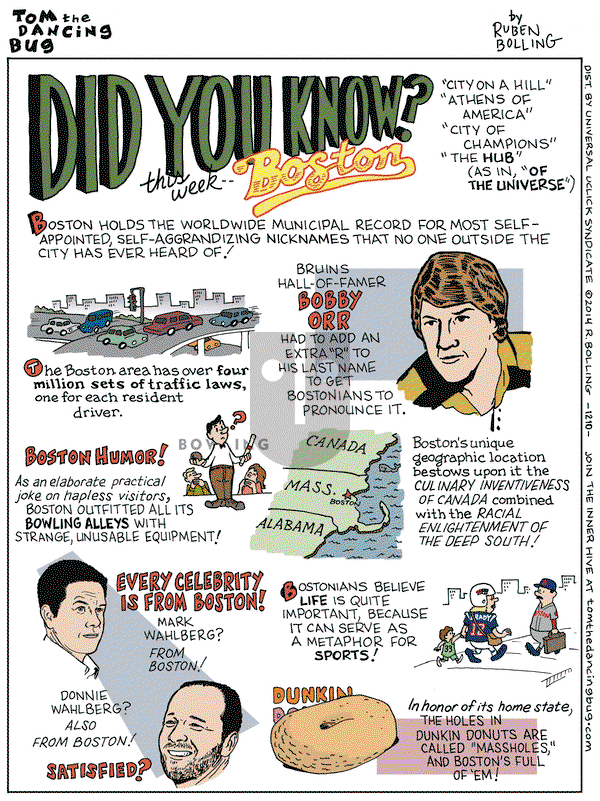 Tom the Dancing Bug on Friday October 24, 2014 Comic Strip