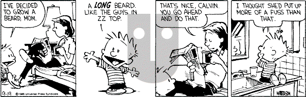Calvin and Hobbes - Friday September 19, 1986 Comic Strip