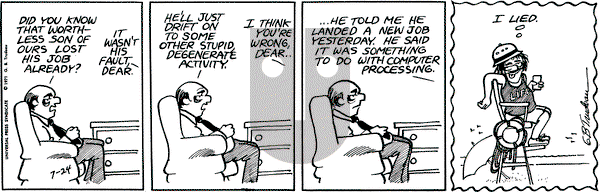Doonesbury on Saturday July 24, 1971 Comic Strip