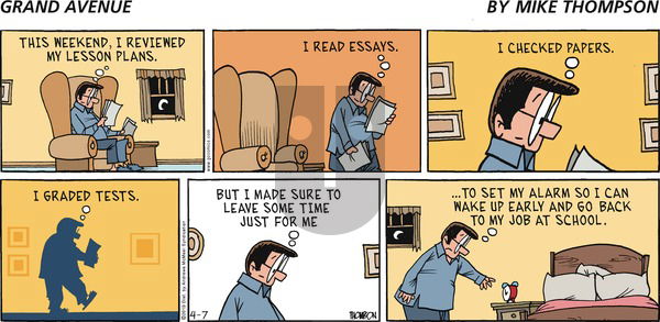 Grand Avenue on Sunday April 7, 2019 Comic Strip