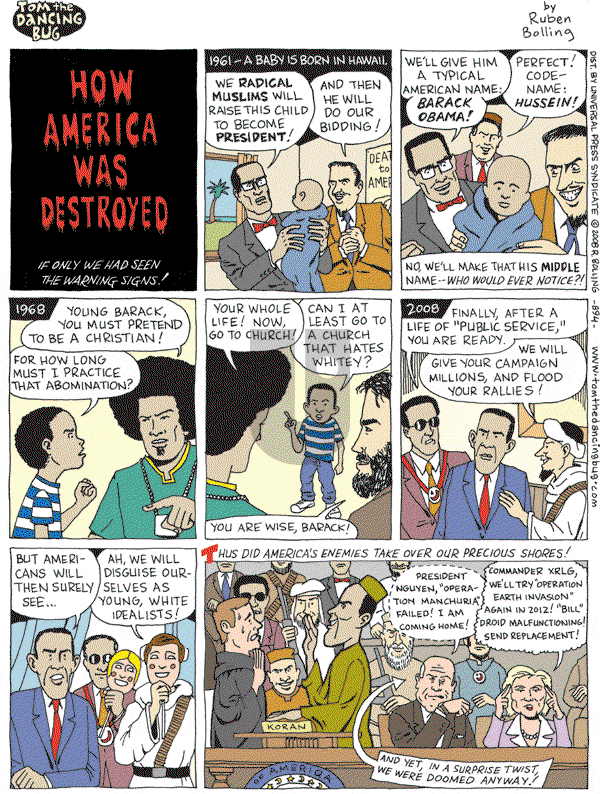 Tom the Dancing Bug on Saturday April 5, 2008 Comic Strip