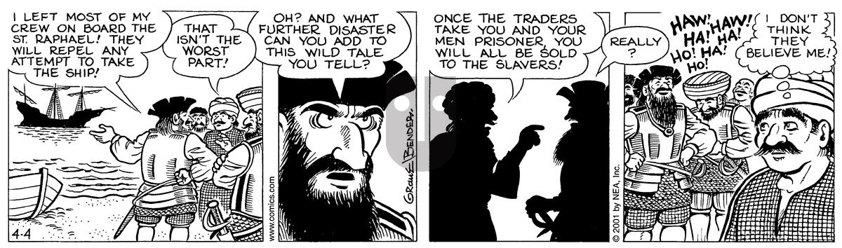 Alley Oop - Wednesday April 4, 2001 Comic Strip