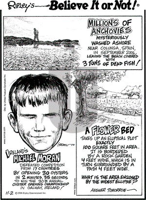Ripley's Believe It or Not on Thursday November 2, 2006 Comic Strip