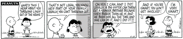 Peanuts on Saturday May 13, 1972 Comic Strip