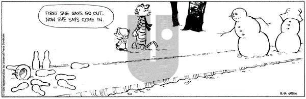 Calvin and Hobbes on Friday December 15, 1995 Comic Strip