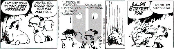 Over the Hedge on Thursday June 5, 1997 Comic Strip