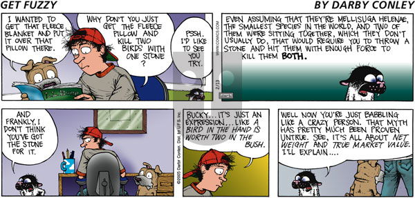 Get Fuzzy on Sunday February 13, 2005 Comic Strip