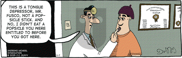 The Fusco Brothers on Monday April 7, 2025 Comic Strip