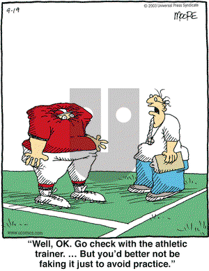 In the Bleachers on Friday September 19, 2003 Comic Strip