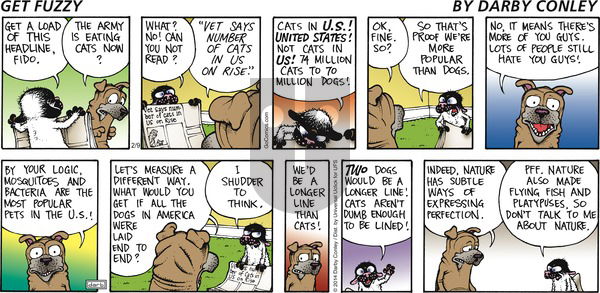 Get Fuzzy on Sunday February 9, 2014 Comic Strip
