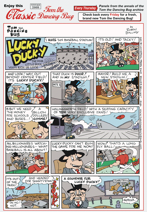 Tom the Dancing Bug on Thursday August 6, 2015 Comic Strip