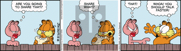 Garfield on Tuesday August 18, 2015 Comic Strip