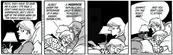 Doonesbury on Wednesday December 2, 1992 Comic Strip