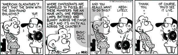 FoxTrot on Thursday June 18, 1992 Comic Strip