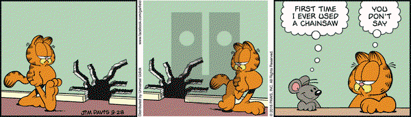 Garfield on Wednesday September 28, 2016 Comic Strip