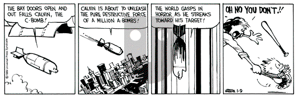 Calvin and Hobbes on Monday January 9, 1989 Comic Strip