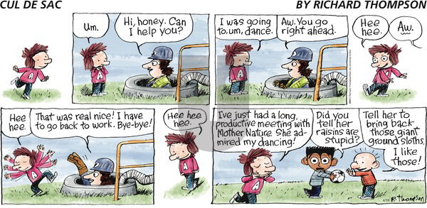 Cul de Sac on Sunday April 19, 2015 Comic Strip