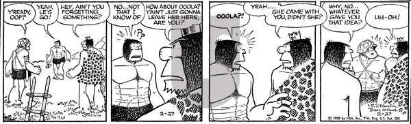 Alley Oop on Friday February 27, 1970 Comic Strip