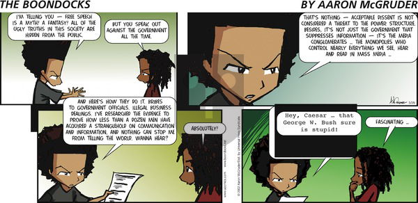 The Boondocks on Thursday November 14, 2002 Comic Strip