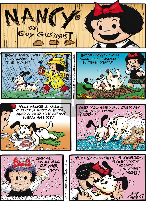 Nancy on Sunday November 9, 2014 Comic Strip