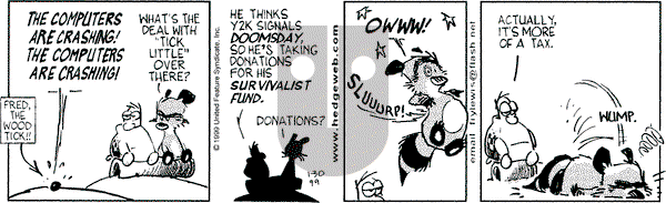 Over the Hedge on Saturday January 30, 1999 Comic Strip