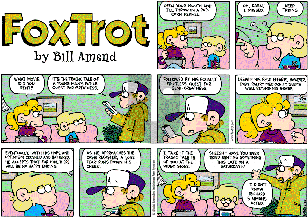 FoxTrot - Sunday February 22, 1998 Comic Strip