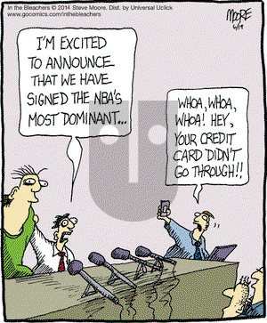 In the Bleachers on Thursday June 19, 2014 Comic Strip
