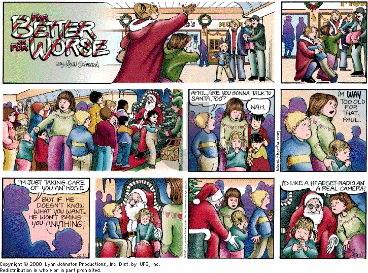 For Better or For Worse - Sunday December 10, 2000 Comic Strip