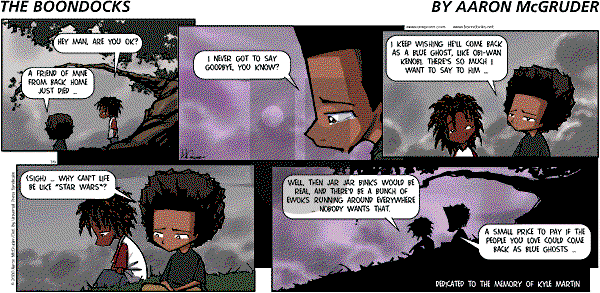 The Boondocks on Sunday July 9, 2000 Comic Strip