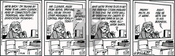 Doonesbury on Thursday September 24, 1981 Comic Strip