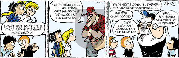 Cleats - Wednesday September 4, 2002 Comic Strip