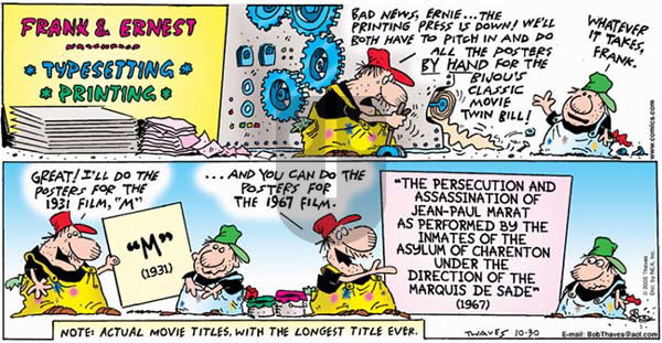 Frank and Ernest on Sunday October 30, 2005 Comic Strip