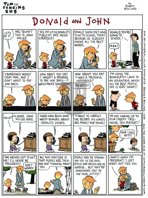 Tom the Dancing Bug on Friday May 20, 2016 Comic Strip
