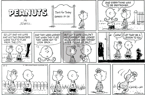 Peanuts - Sunday October 2, 1988 Comic Strip