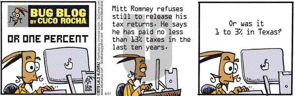 La Cucaracha on Friday August 31, 2012 Comic Strip