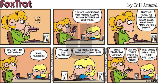 FoxTrot - Sunday November 14, 2021 Comic Strip