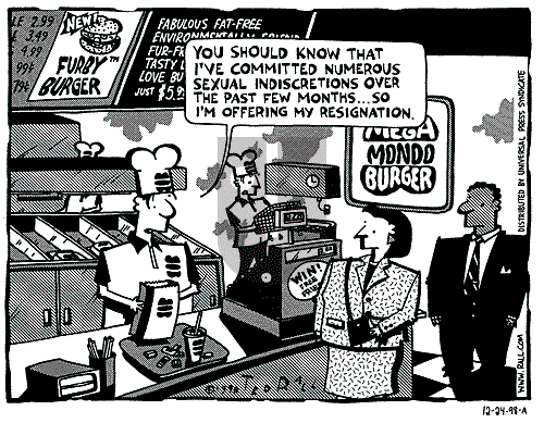 Ted Rall on Thursday December 24, 1998 Comic Strip