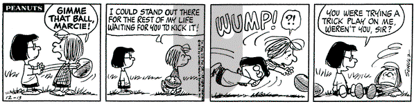 Peanuts on Saturday December 13, 1975 Comic Strip