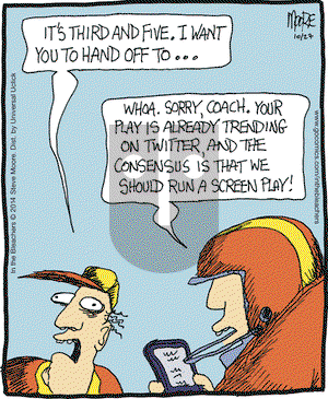 In the Bleachers on Monday October 27, 2014 Comic Strip