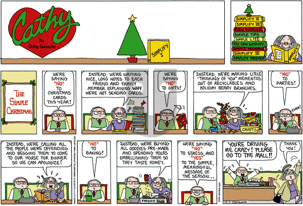 Cathy Classics - Sunday December 7, 2003 Comic Strip