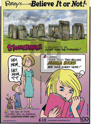 Ripley's Believe It or Not on Monday June 10, 2019 Comic Strip